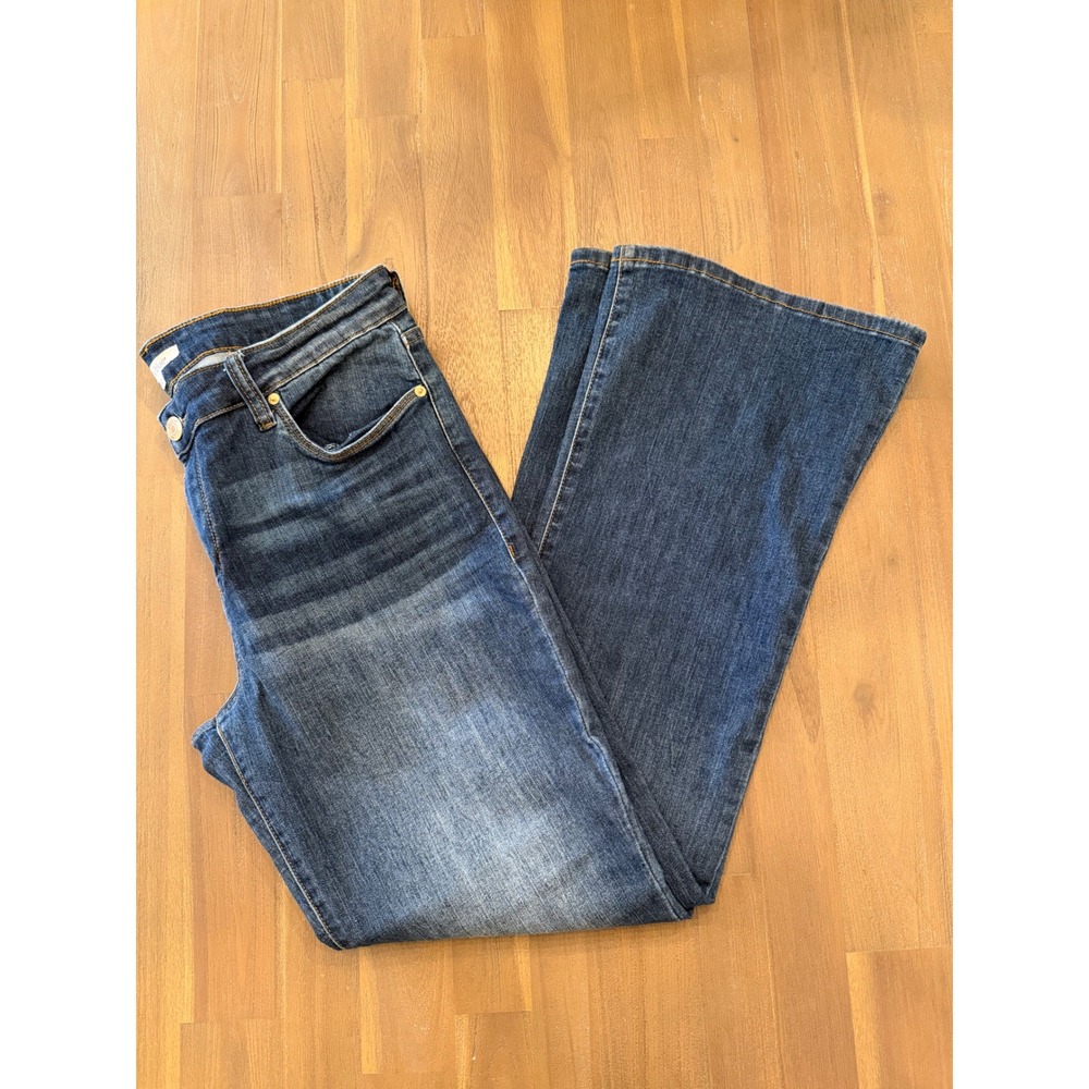 STS Blue Mandy Mid Rise Flare Jeans Dark Wash Denim Size 32